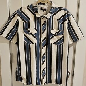 Seager.Amarillo Short Sleeve Button-Up Western Shirt - Size XL - Heavy Cotton